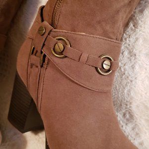 Womens High Heel Suede Boots